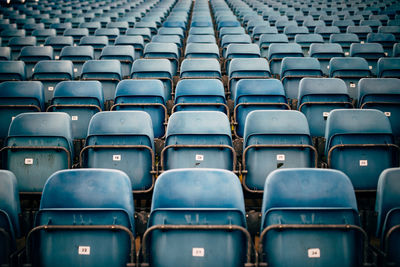 Full frame shot of empty chairs