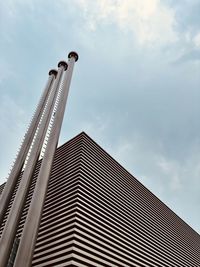 Low angle view of modern building against sky