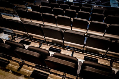 Full frame shot of empty seats