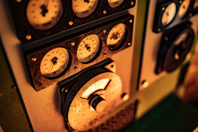 Close-up of vintage camera