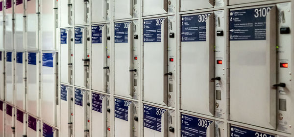 Full frame shot of lockers 