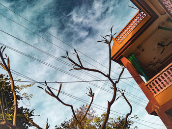 Low angle view of buildings against sky