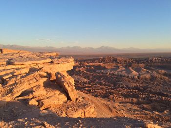 Aerial view of desert against sky