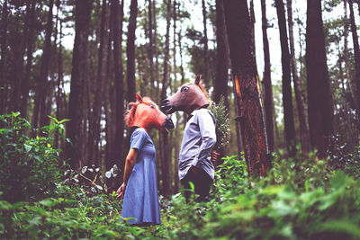 People in forest
