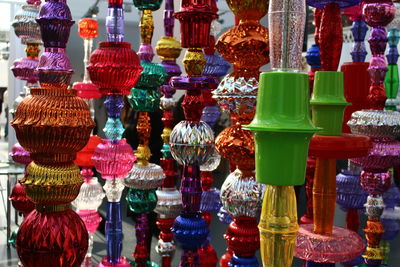 Full frame shot of multi colored shop for sale in market