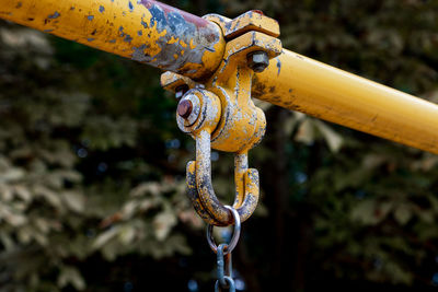 Close-up of rusty chain