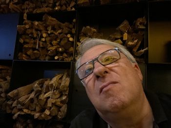 Portrait of man with ice cream