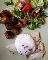 Close-up of vegetables in plate