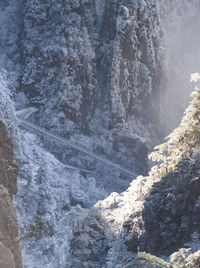 Scenic view of waterfall