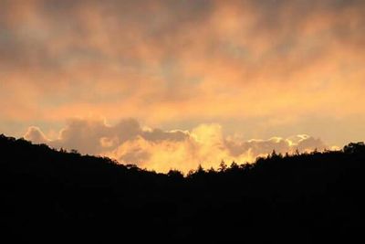 Silhouette of landscape at sunset