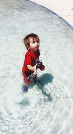 Girl enjoying in water