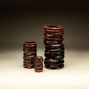 Close-up of cupcakes against white background