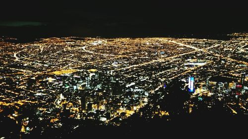 View of illuminated cityscape at night