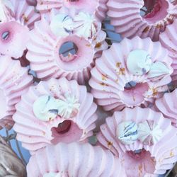 Full frame shot of cupcakes
