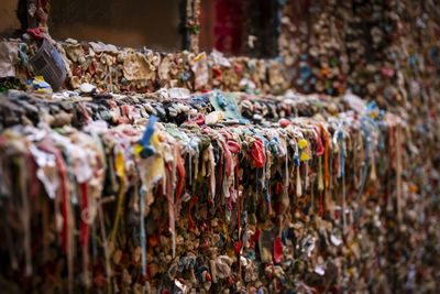 High angle view of the gum wall, seattle 