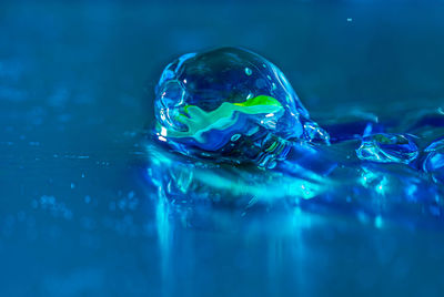 Close-up of drinking glass on table