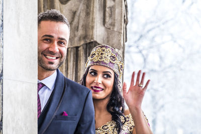 Portrait of a smiling young couple