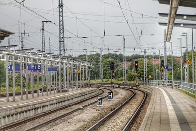 Train on railroad tracks