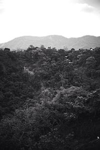 Scenic view of mountains against clear sky