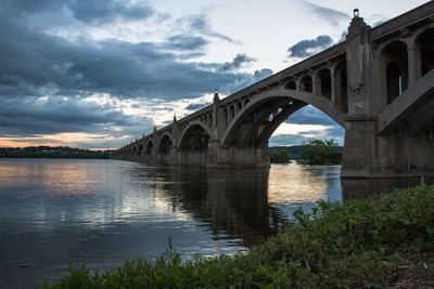 Bridge over river against sky