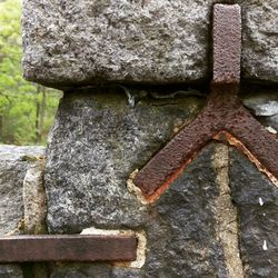 Close-up of stone wall