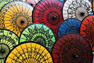 Full frame shot of colorful wall