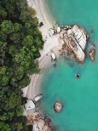 Seascape aerial view, pangkor beach perak