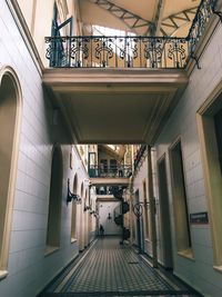 Interior of illuminated building