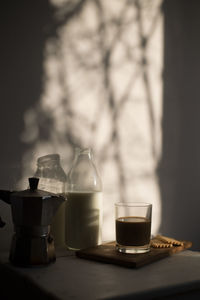 Close-up of coffee on table