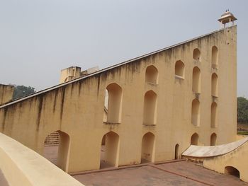 Low angle view of building against clear sky