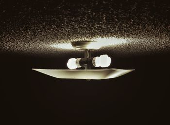 Close-up of lit lamp