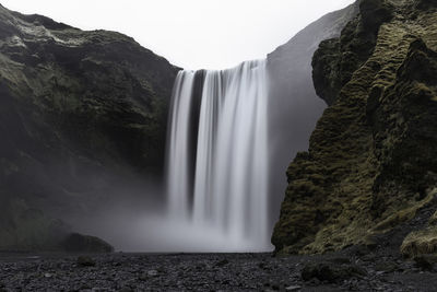 Scenic view of waterfall