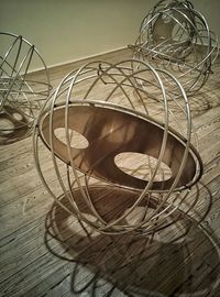 Close-up of table on hardwood floor