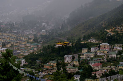 A view of thimpu city from bhutan broadcasting services' tower. arindam mukherjee.