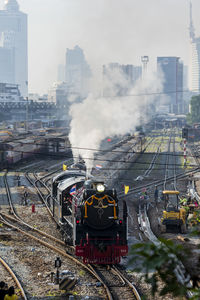 Train on railroad track