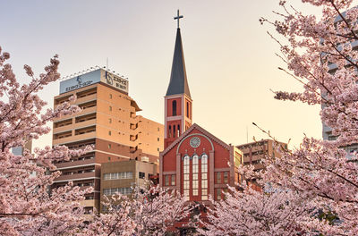 Low angle view of buildings against sky