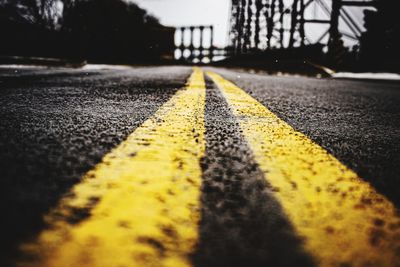 Close-up of railroad track