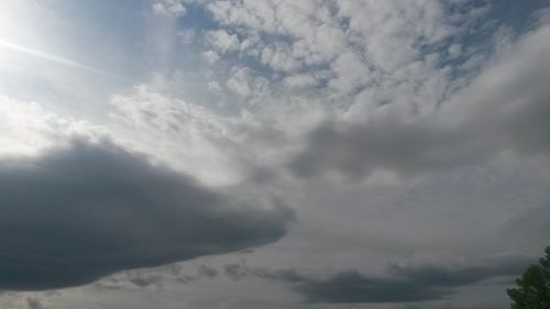 Low angle view of cloudy sky