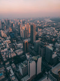 High angle view of cityscape