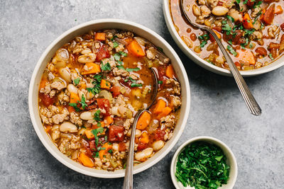 Italian sausage and white bean soup