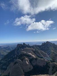 Scenic view of rocky mountains against sky