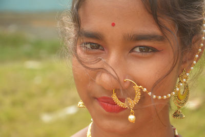 Close-up portrait of a girl