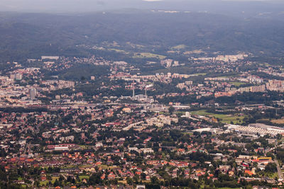 High angle view of townscape and cityscape