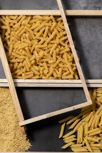 High angle view of bread in market