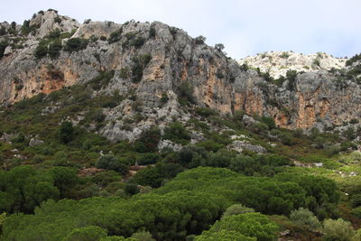 Scenic view of rocky mountains against sky
