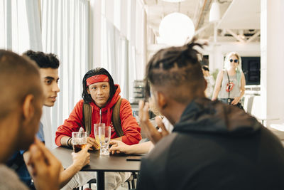 Group of people sitting at table