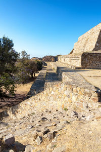 View of old ruins against clear sky