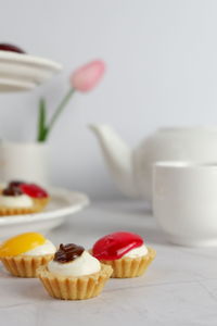 Close-up of cake on table