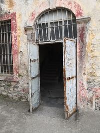 Entrance of abandoned building