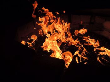 Close-up of bonfire